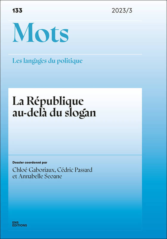 Mots, les langages du politique N° 133/2023 Volume 133