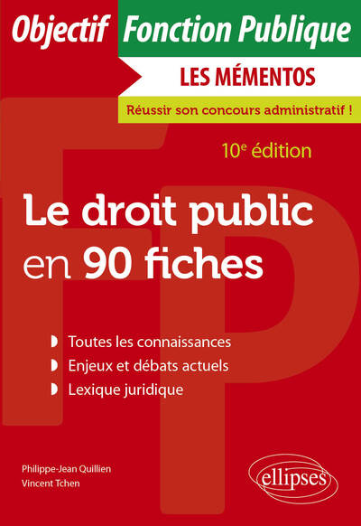 Le droit public en 90 fiches - Vincent Tchen