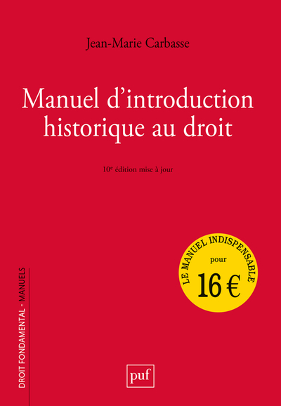 Manuel d'introduction historique au droit