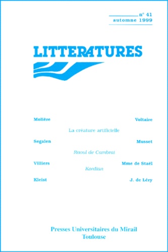 Agrégation de lettres. Programme agrégation de lettres 2000 numéro 41 1999