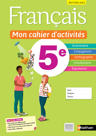 Français- Mon cahier d'activités 5e - 2023