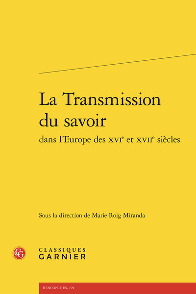 La Transmission du savoir