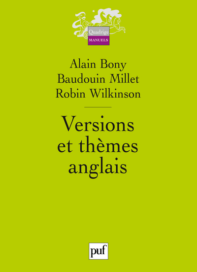 Versions et thèmes anglais - Alain Bony