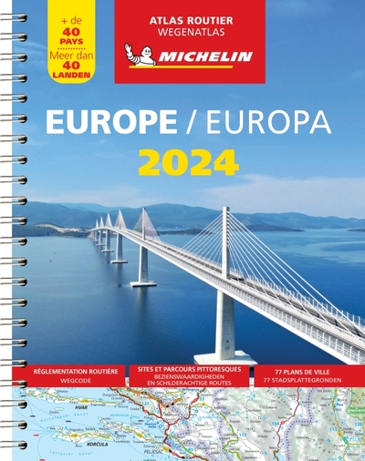 Atlas Europe / Europa 2024 (A4-Spirale) - Manufacture française des pneumatiques Michelin,