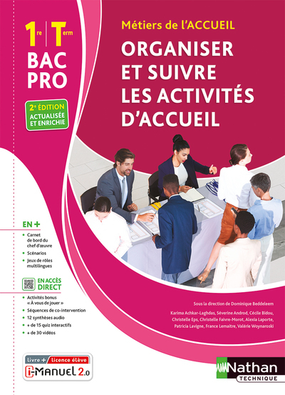 Organiser et suivre les activités d'accueil 1re/Term Bac pro - Livre + licence élève - 2023 - Christelle Faivre-Morot