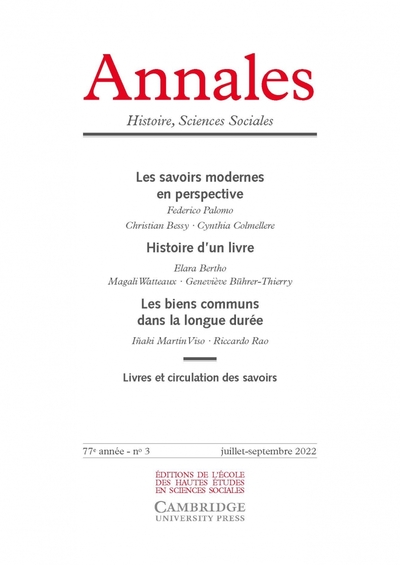 Annales. Histoire Sciences Sociales, n°3/2022