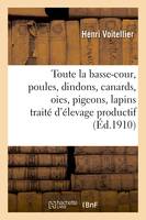 Toute la basse-cour, poules, dindons, canards, oies, pigeons, lapins :