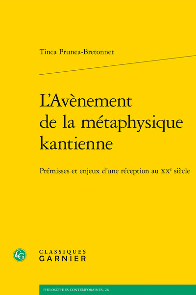 L'Avènement de la métaphysique kantienne