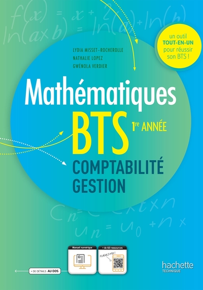 Maths BTS comptabilité et gestion 1re année - Livre de l'élève - Ed. 2023