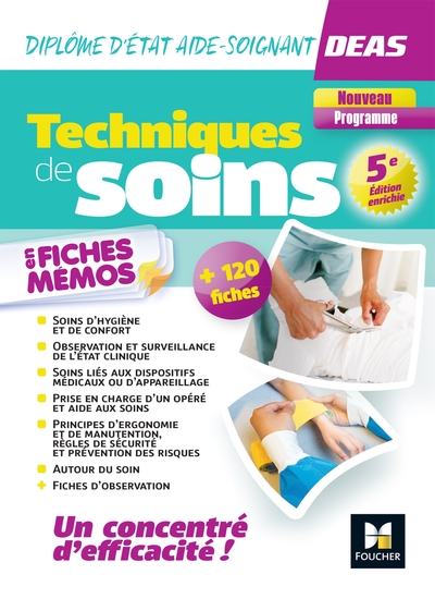 Techniques De Soins En Fiches Mémos - Deas Diplôme D'Etat Aide-Soignant - 2024-2025