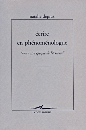 Écrire en phénoménologue