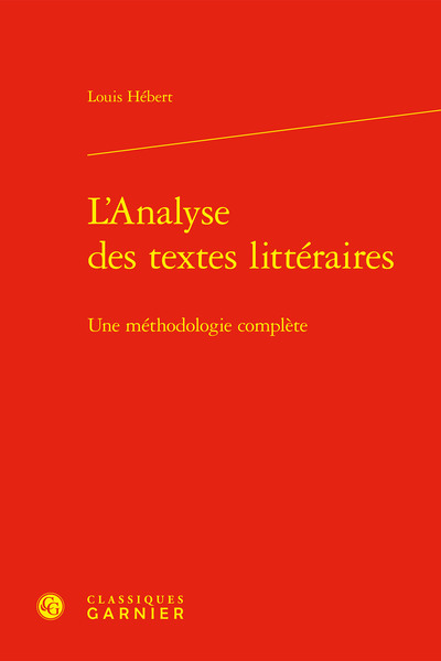 L'Analyse des textes littéraires