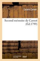 Second mémoire de Carnot