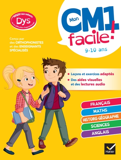 Mon CM1 facile ! adapté aux enfants DYS ou en difficulté d'apprentissage - Marco Overzee