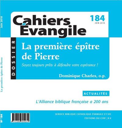 Cahiers Evangile N° 184, juin 2018 Volume 184