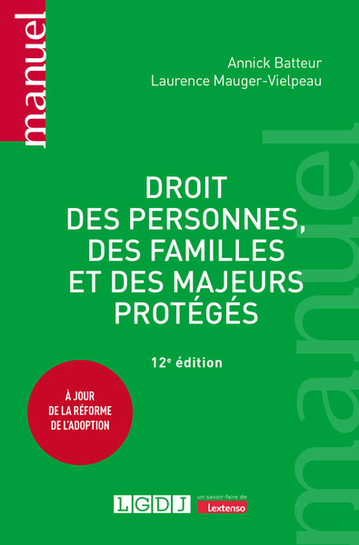 Droit des personnes, des familles et des majeurs protégés