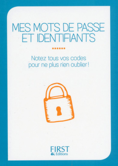 Petit livre de - Mes mots de passe et identifiants