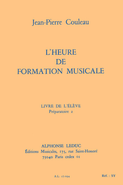 L'heure de formation musicale - Prép. 2 - Elève