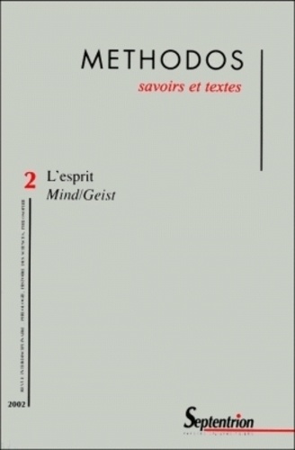 Methodos N° 2 / 2002 : L'esprit Mind/Geist