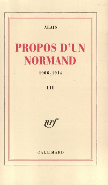 Propos d'un Normand - Volume 3