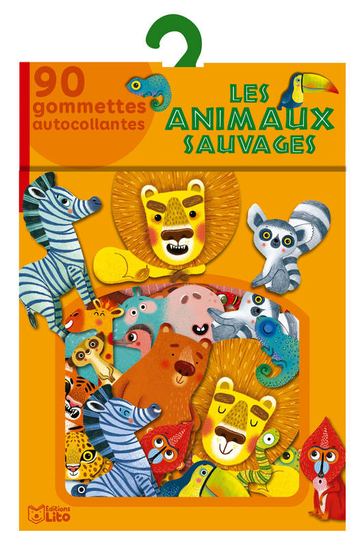 Les Animaux Sauvages / 90 Gommettes Autocollantes