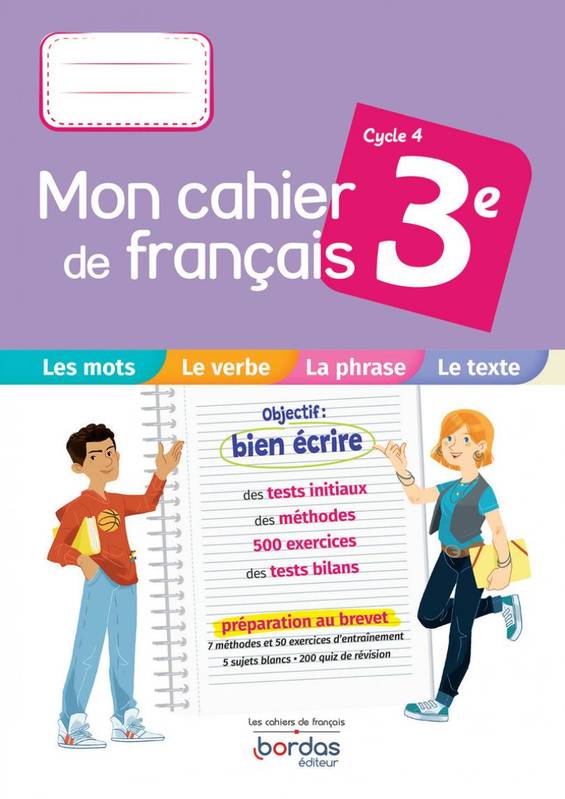 Mon cahier de français 3e 2022 Cahier de l'élève