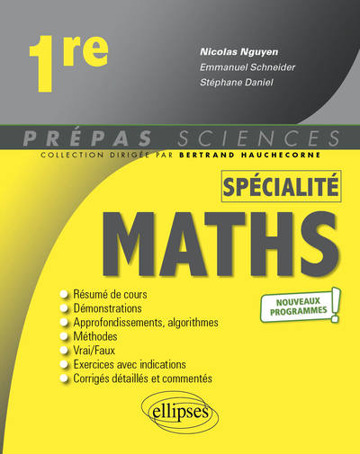 Spécialité Mathématiques - Première - nouveaux programmes