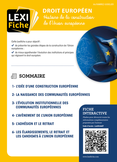 Droit européen : Histoire de la constructon de l'union européenne