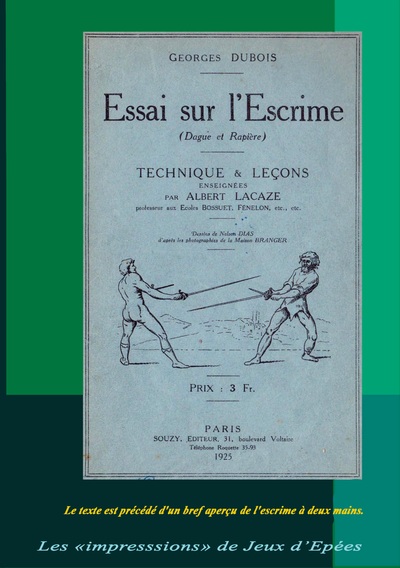 Essai sur l'Escrime (Dague et Rapière)