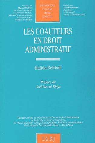 les coauteurs en droit administratif - Hafida Belrhali