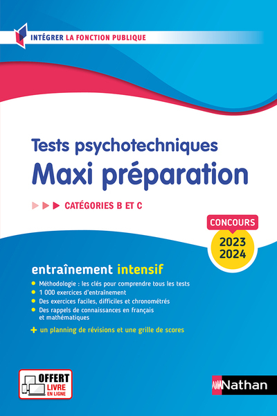 Tests psychotechniques - Maxi préparation. Catégories B et C - 2023-2024 - N° 55 - Élisabeth Simonin