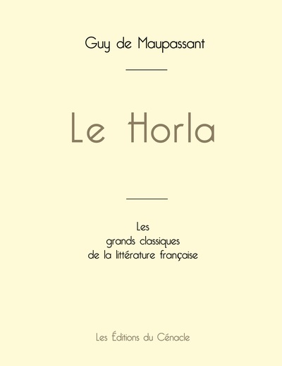 Le Horla De Maupassant (Édition Grand Format)