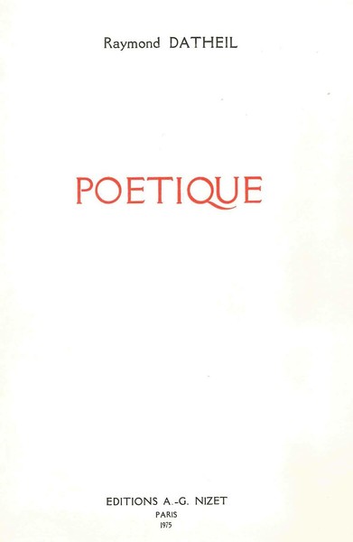 Poétique