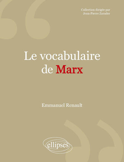 Le Vocabulaire De Marx