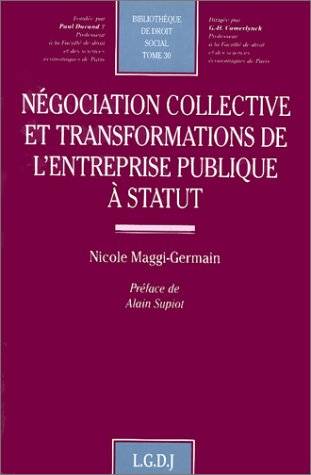 négociation collective et transformations de l'entreprise publique à statut