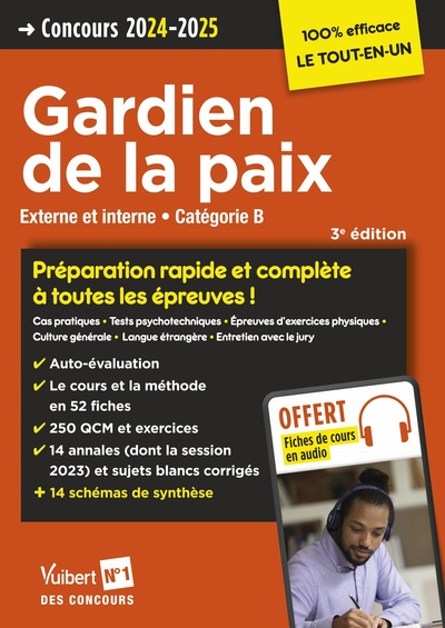 Concours Gardien de la paix - Catégorie B - Préparation rapide et complète à toutes les épreuves - Tout le cours en audio