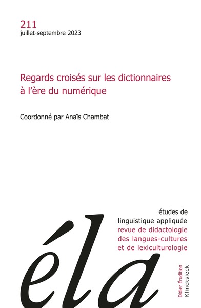 Etudes de Linguistique Appliquée N° 2, 2023 Volume 2023