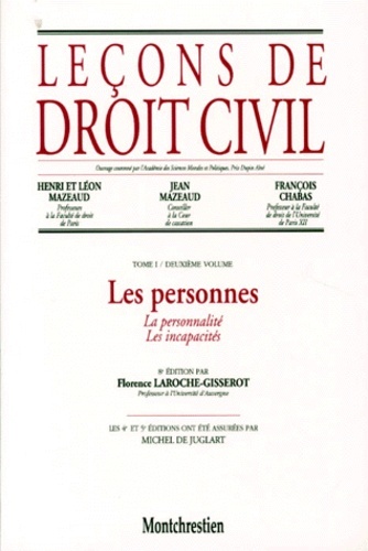 Lecons De Droit Civil. Volume 1