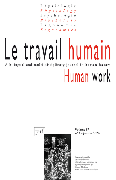 Le travail humain 2024-1, vol. 87, n.1