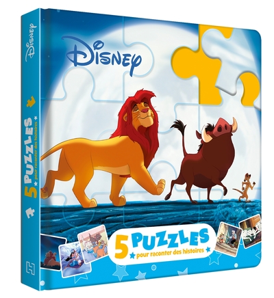 DISNEY - Mon Petit Livre Puzzle - 5 puzzles 9 pièces - Classiques