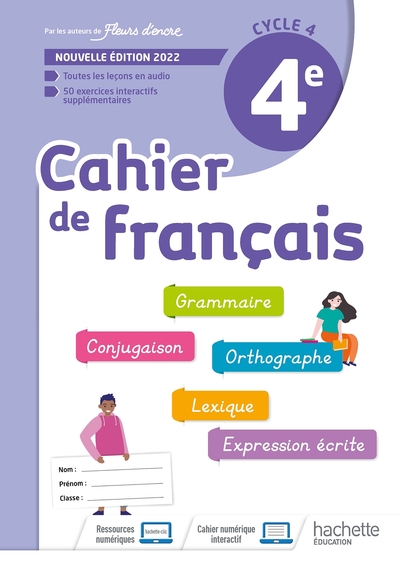 Cahier de Français cycle 4/4e - cahier d'activités - Ed. 2022 - Françoise Carrier-Nayrolles