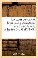 Antiquités grecques et bysantines, poterie, terres cuites, verrerie, bronzes, marbres, orfèvrerie