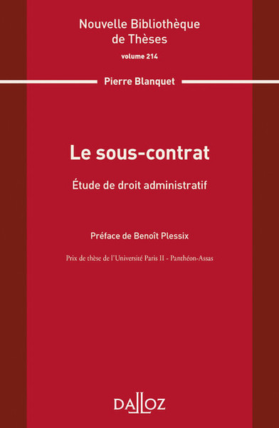 Le sous-contrat - Pierre Blanquet