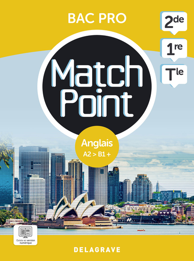 Match Point - Anglais 2de, 1re, Tle Bac Pro (2023) - Pochette Élève