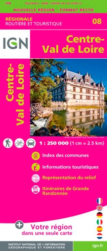 Centre-Val de Loire. 1/250 000