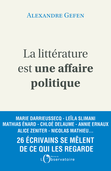 La Littérature est une affaire politique