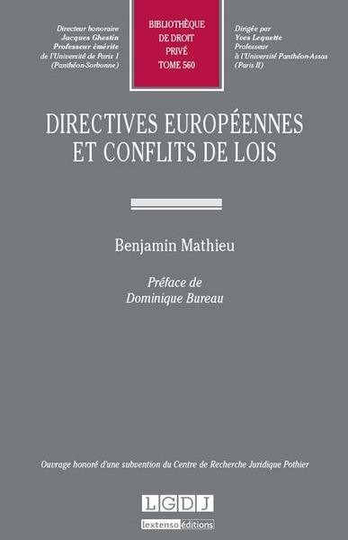 directives européennes et conflits de lois