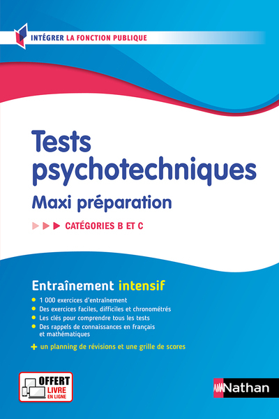 Tests psychotechniques - Maxi préparation. Catégories B et C - 2024-2025 - N° 55