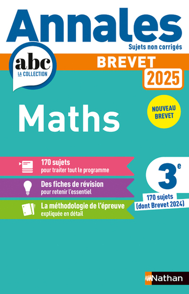 Annales Brevet Maths 2025 - Nc - Carole Feugère