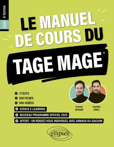 Le Manuel de Cours du TAGE MAGE - Arnaud Sévigné